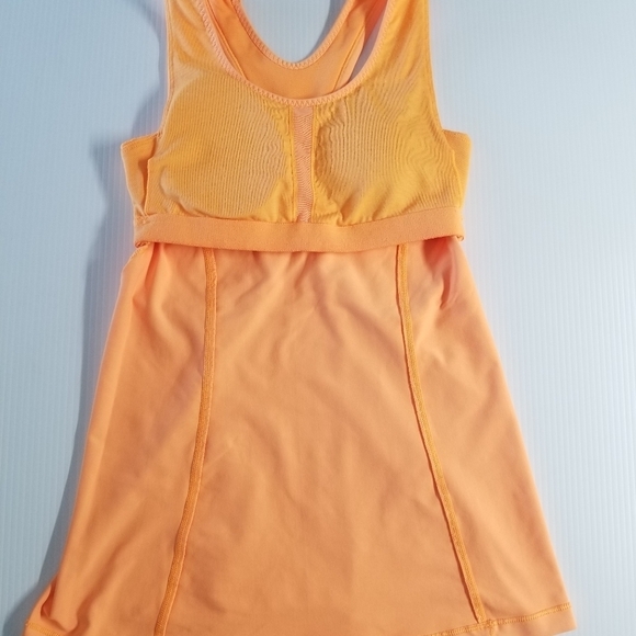 Lululemon Turbo Racerback Neon Orange Tank with Built-in Bra and Wide st… - Picture 7 of 12